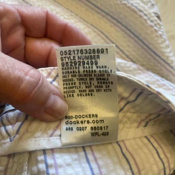 Skort Pickleball Tennis Golf Dockers Size 4 Seersucker 6 Pockets White Red Blue - Picture 13 of 13